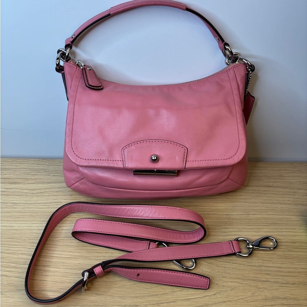 Vintage Coach Kristin Pink Leather‎ Hobo Bag